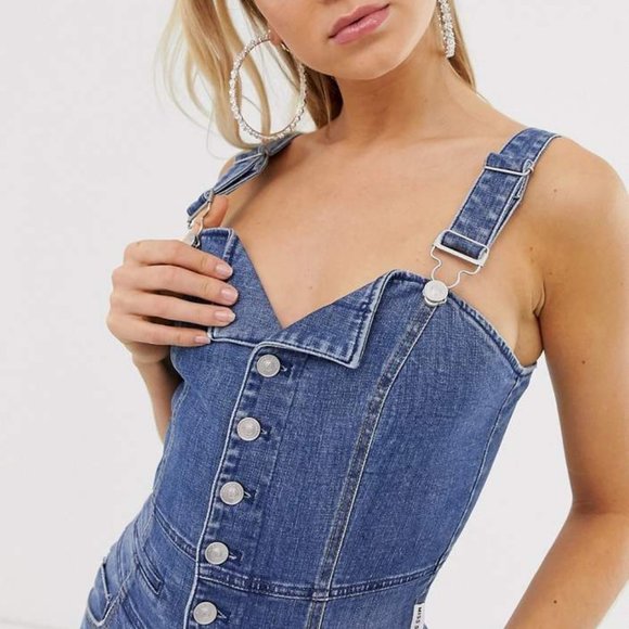 ASOS SEXY MISS SIXTY OVERALL JUMPSUIT ROMPER - Picture 3 of 4